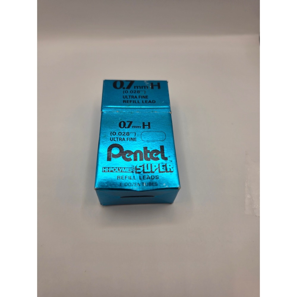 Pentel Hi-Polymer Super Refill Leads 0.7mm H Ultra Fine 1 Dozen Tubes 50-H Japan